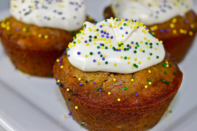 Mardis Gras Bananas Foster Muffins