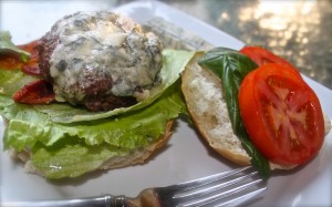 Grilled Burgers with Smoky Bacon and Gorgonzola Cheese