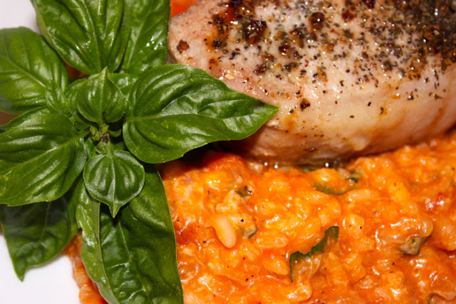 risotto with tomatoes and basil
