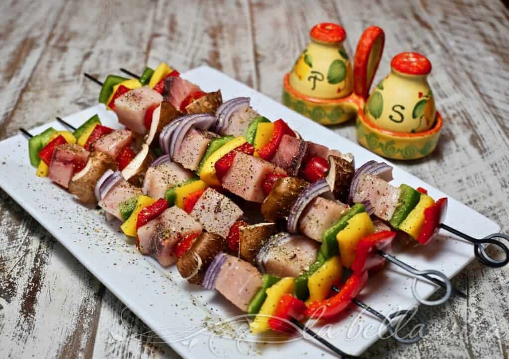 KETO Italian Grilled Swordfish Skewers