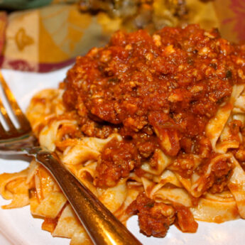 Tagliatelle in Bolognese