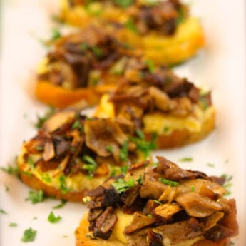 Polenta Mushroom Crostini