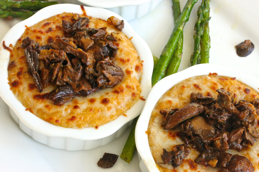 Fontina Polenta with Sauteed Porcini Mushrooms