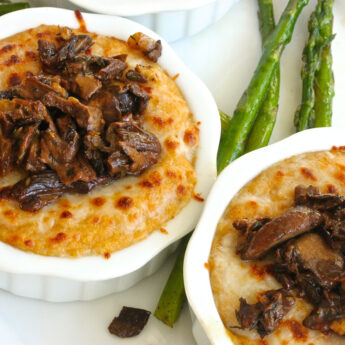 Fontina Polenta with Sauteed Porcini Mushrooms