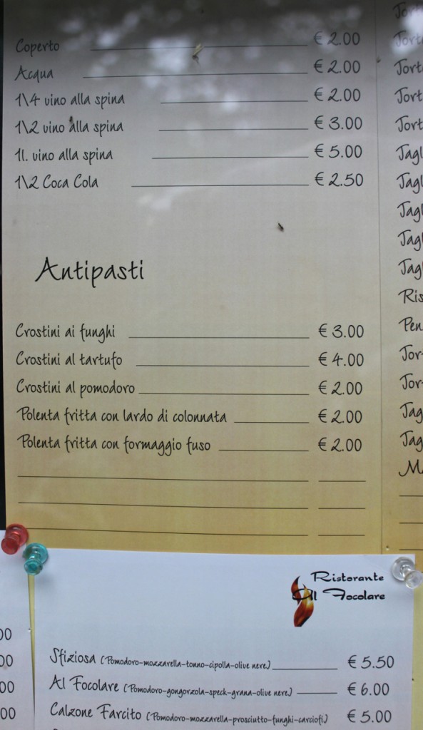 Ristorante Menu 