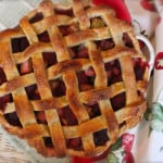strawberry rhubarb mascarpone pie