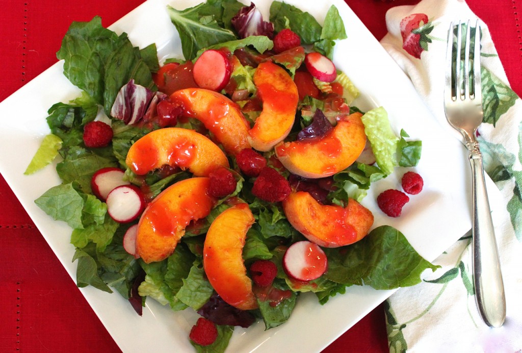 fresh peach summer salad