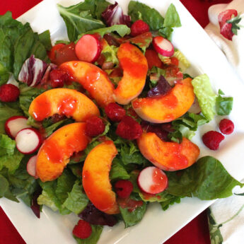 fresh peach summer salad