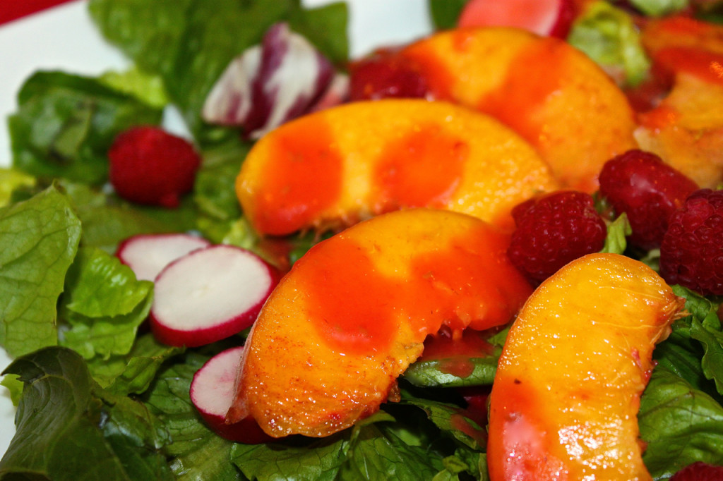 fresh summer peach salad