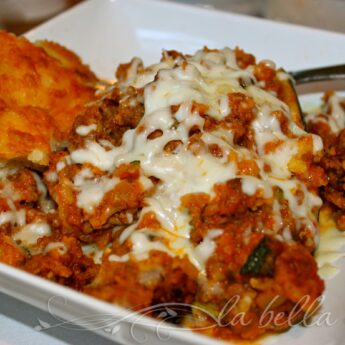 Stuffed Zucchini with Bolognese Sauce