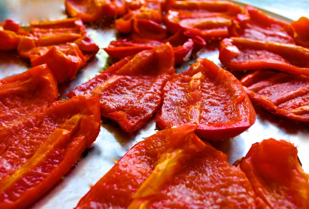 how to roast and freeze red peppers