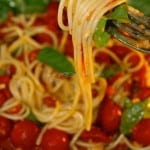 Pasta with Roasted Tomatoes, Garlic and Basil