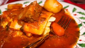 Italian Beef Stew on Polenta