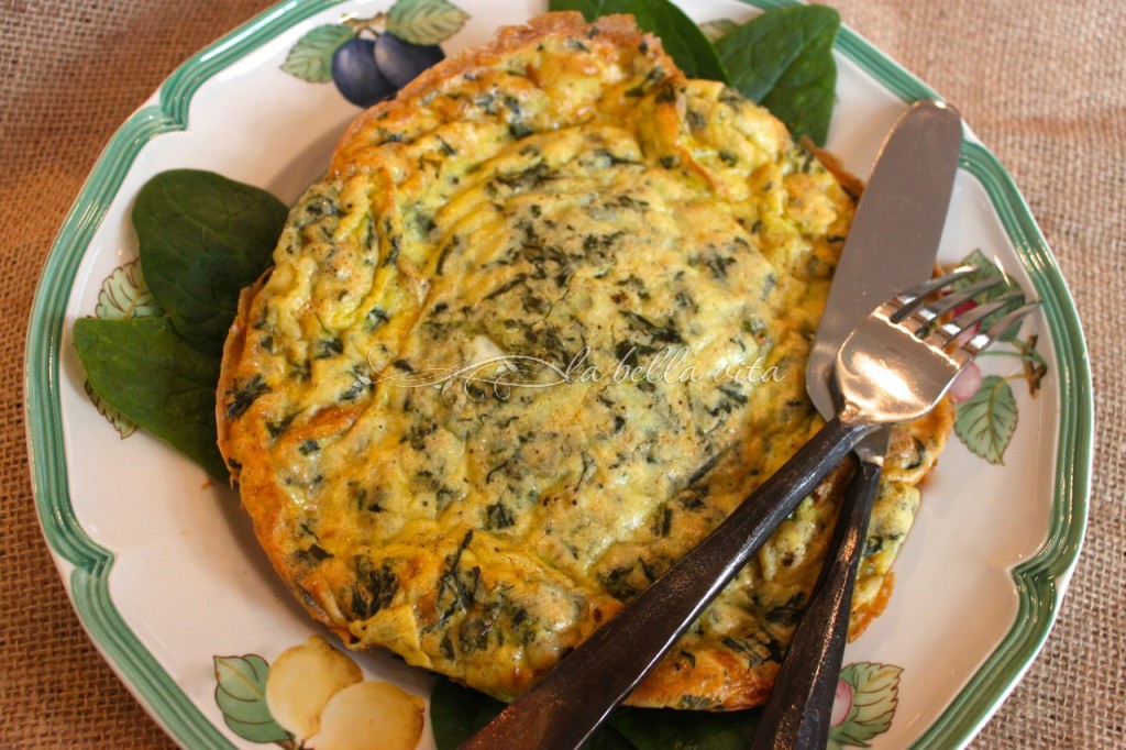 Frittata with Swiss Chard and Italian Cheese