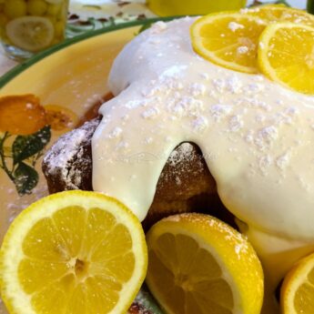 Italian Lemon Dove Cake with Limoncello Icing