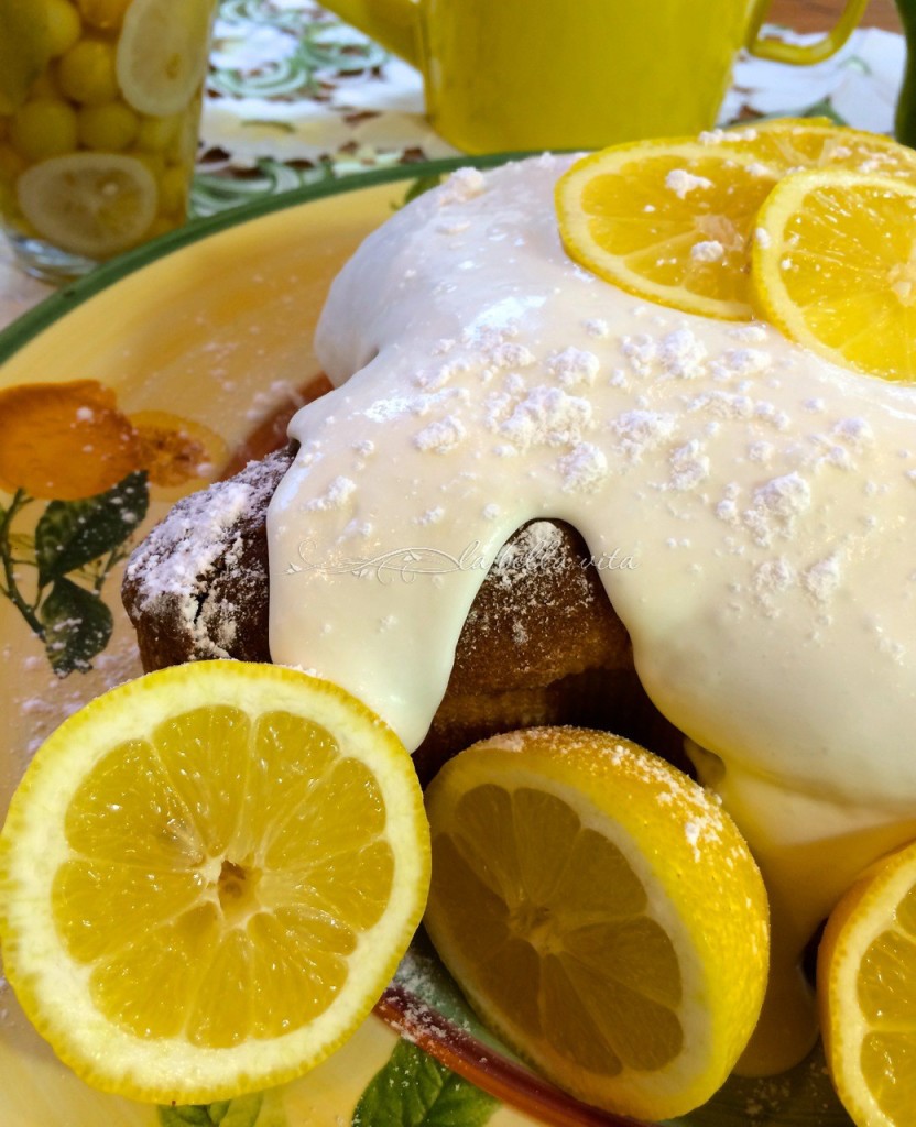 Italian Lemon Dove Cake with Limoncello Icing