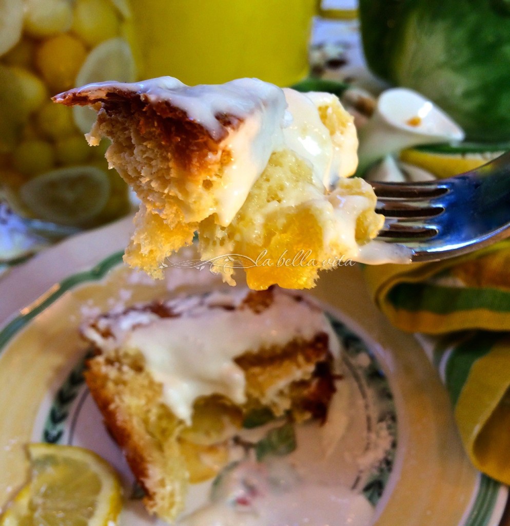 Italian Lemon Dove Cake with Limoncello Icing