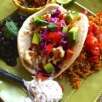 Baja Fish Tacos with Chipotle, Cilantro and Lime Crema