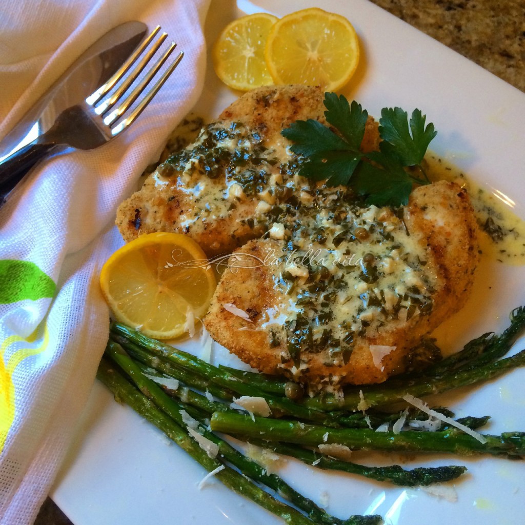 Grilled Italian Swordfish with Creamy Lemon Caper Sauce