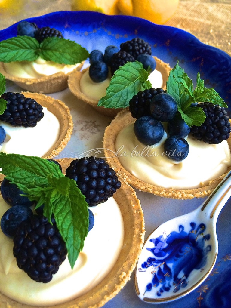 Blackberry and Blueberry Limoncello Tarts