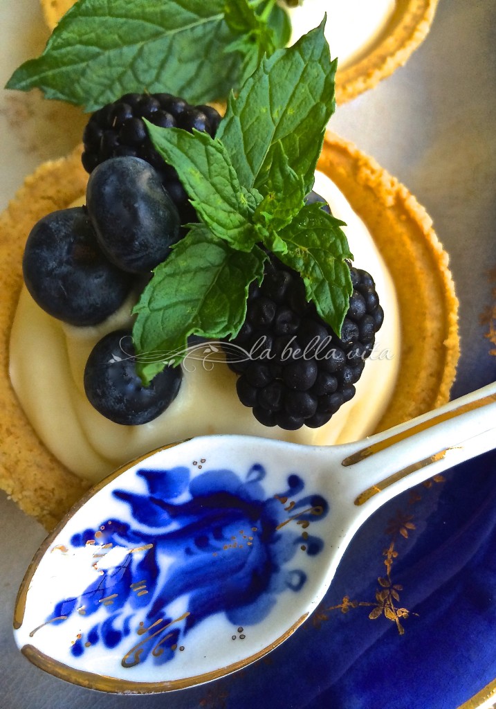 blackberry and blueberry limoncello tarts