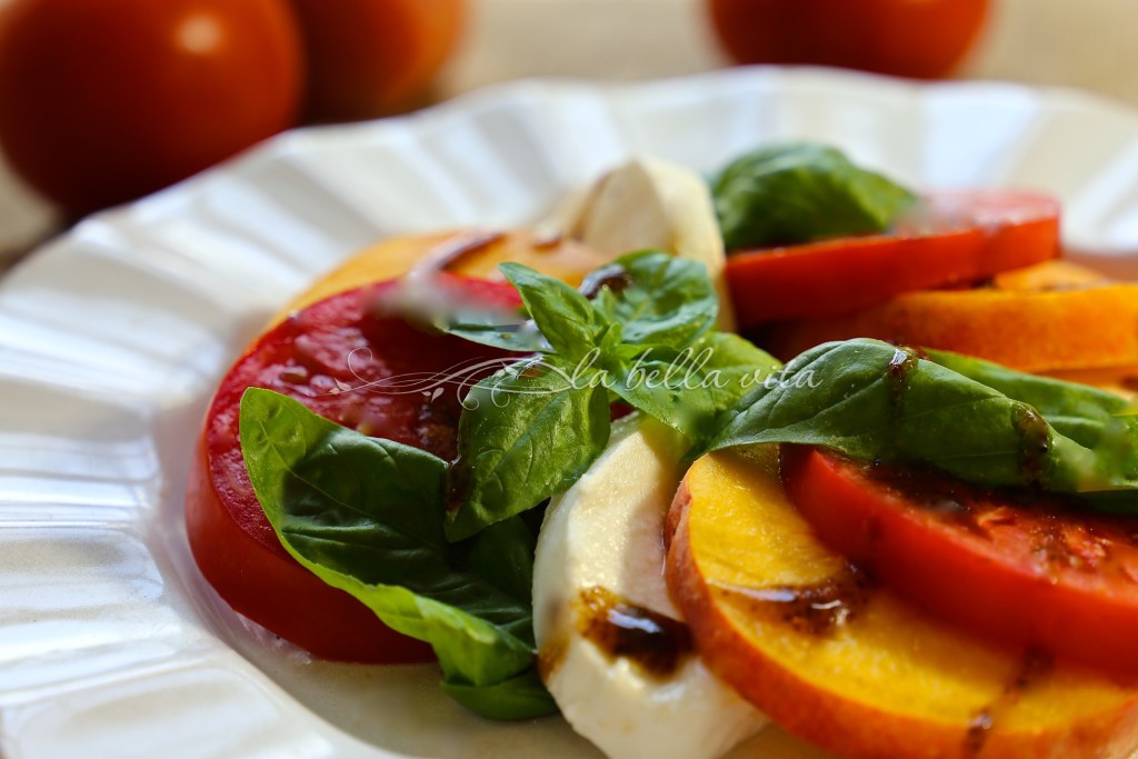 peach caprese salad