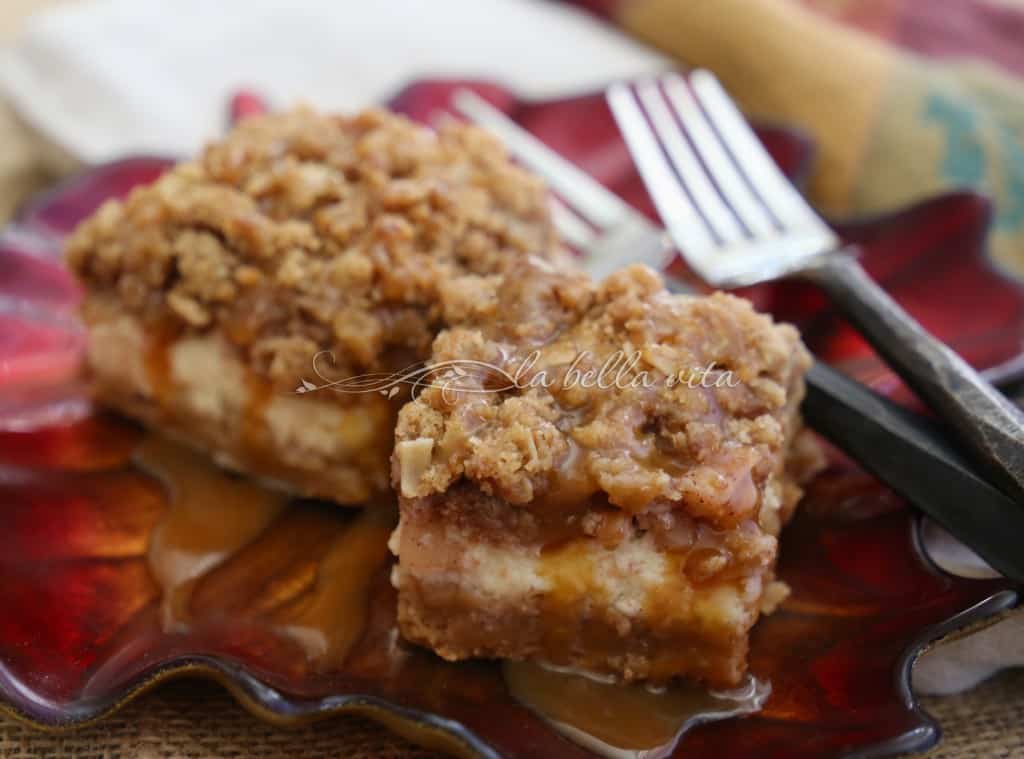 Apple Caramel Cheesecake Bars