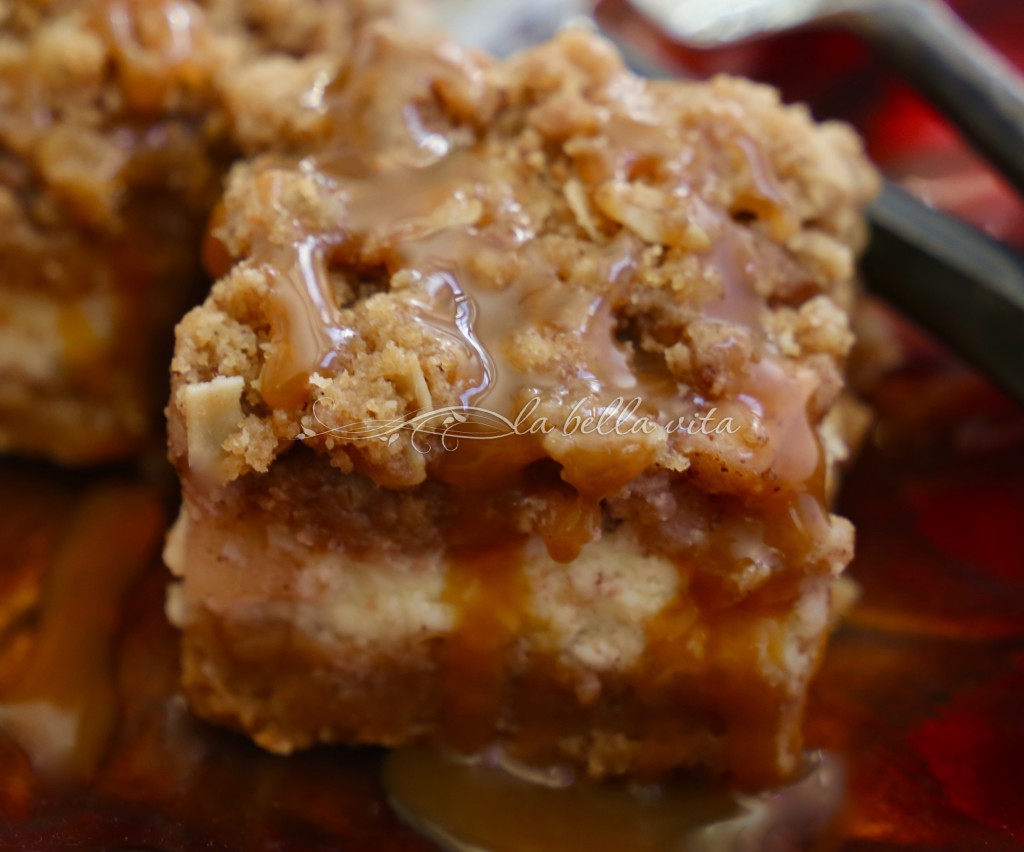 Apple Caramel Cheesecake Bars