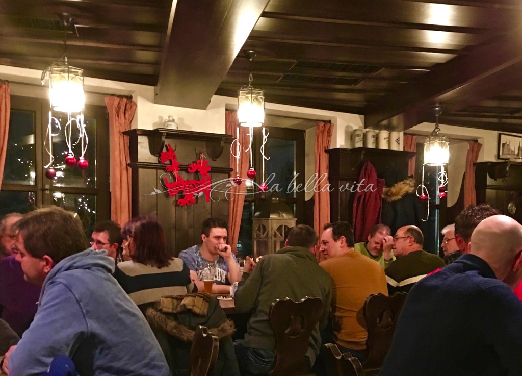 After a long week of work, people are enjoying delicious German beer - - - and it is SERIOUSLY so much better than the beer in the USA!!!!