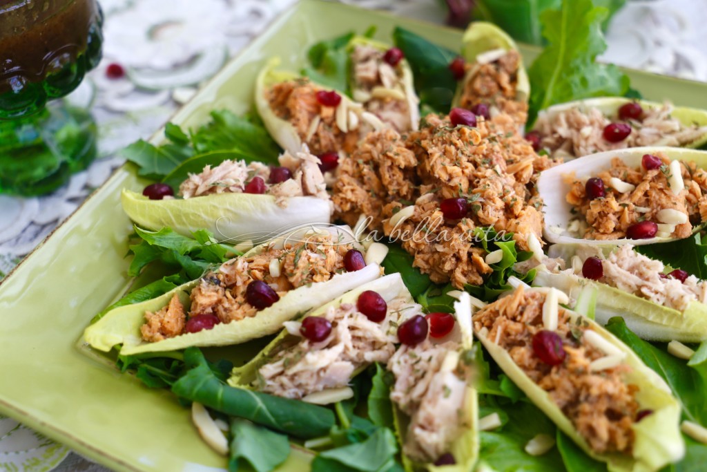 Belgian Endive Boats with Salmon and Tuna Salad