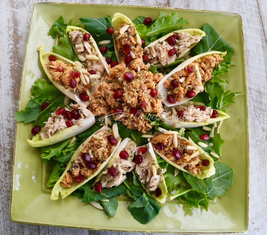 Belgian Endive Bites with Salmon and Tuna Salad