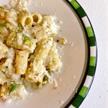 Rigatoni with Pesto and Parmigiana Regiiano Chiara La Voglia Matta