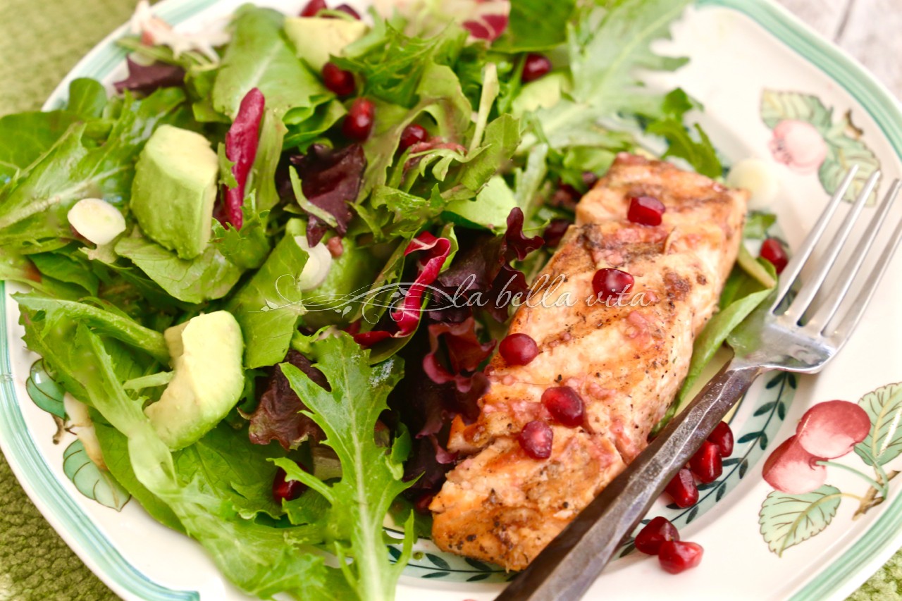 Blood Orange and Salmon Salad with Blood Orange Vinaigrette