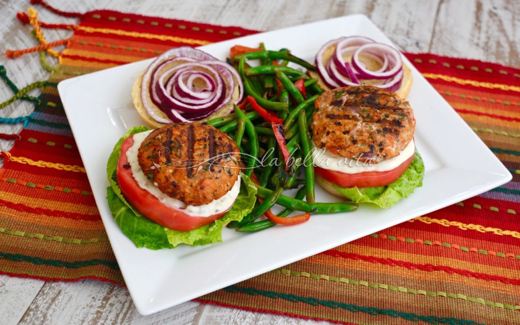 Italian Seasoned Salmon Burgers