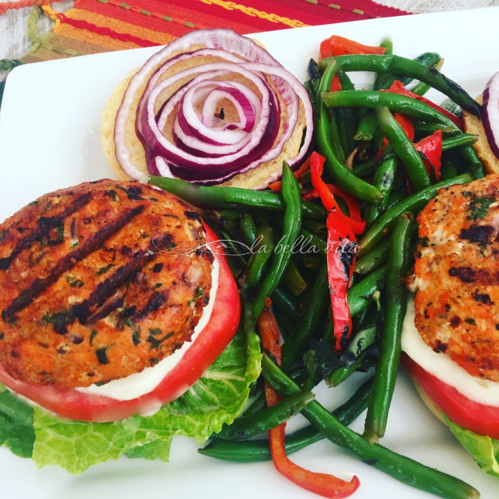 Italian Seasoned Salmon Burgers