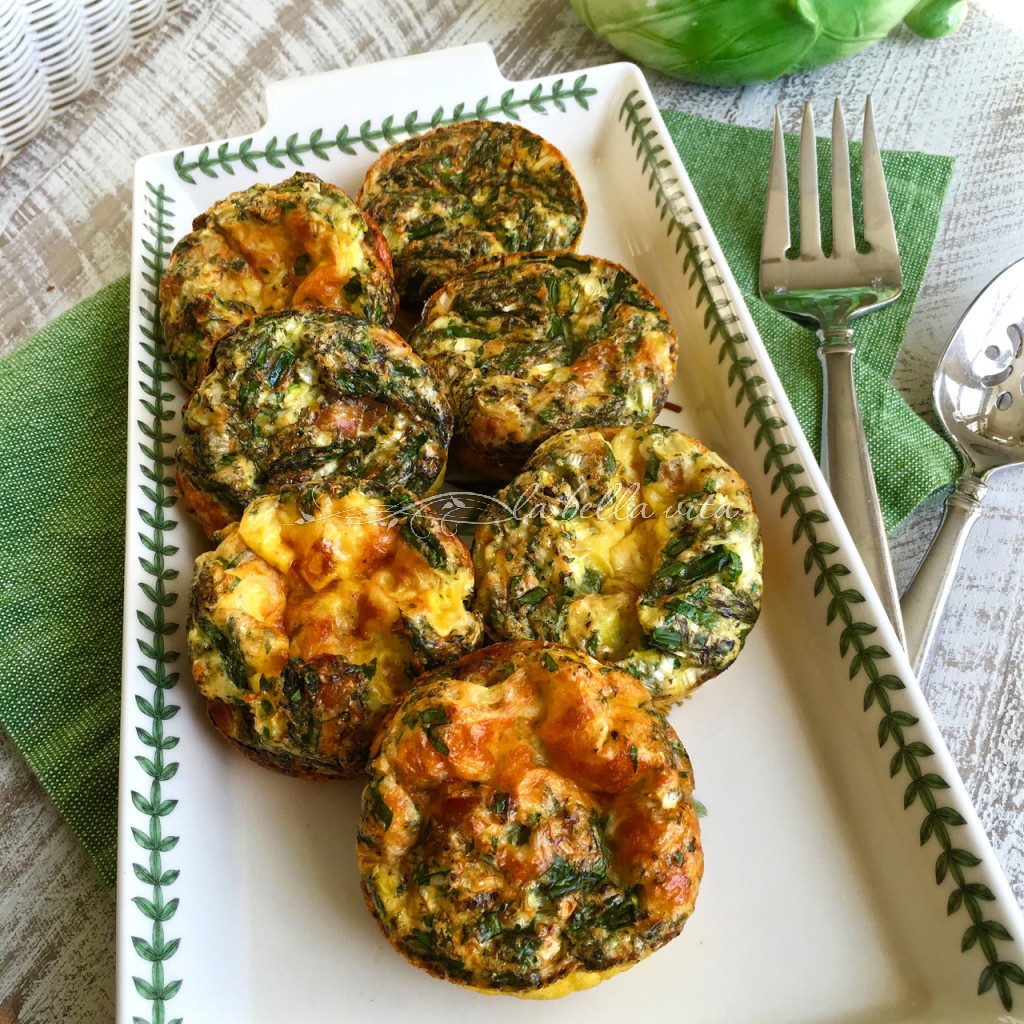 Mini Frittata with Asparagus and Six Italian Cheeses