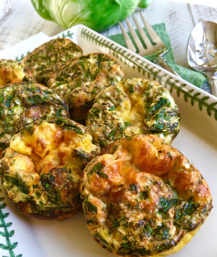 Mini Frittata with Asparagus and Six Italian Cheeses