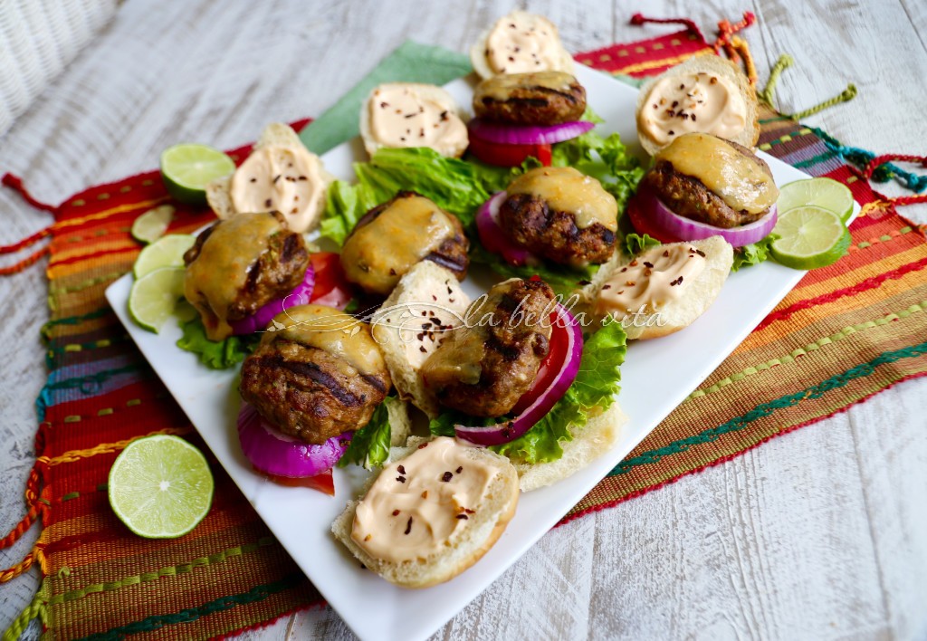 Jalapeno Cilantro Lime Turkey Burgers with Habanero Cheddar