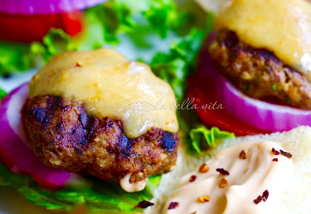 Jalapeno Cilatnro Lime Turkey Burgers with Habanero Cheddar