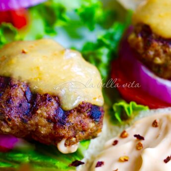 Jalapeno Cilatnro Lime Turkey Burgers with Habanero Cheddar