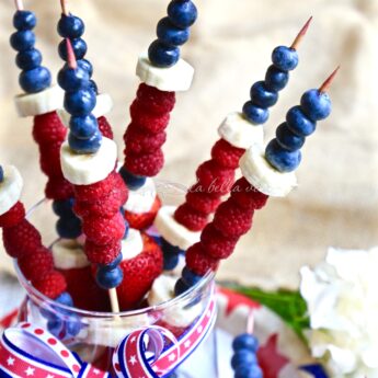 Red, White and Blue Fruit Kabobs #SundaySupper