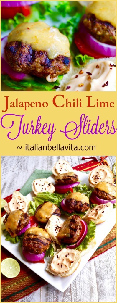 Jalapeno Cilantro Lime Turkey Burgers with Habanero Cheddar