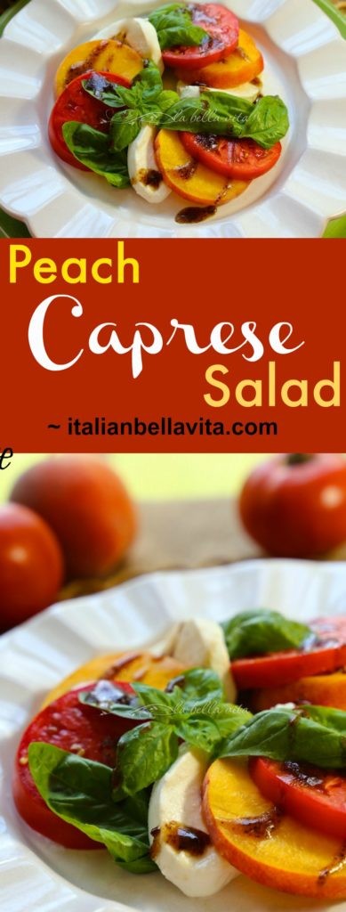 Peach Caprese Salad with Balsamic Syrup