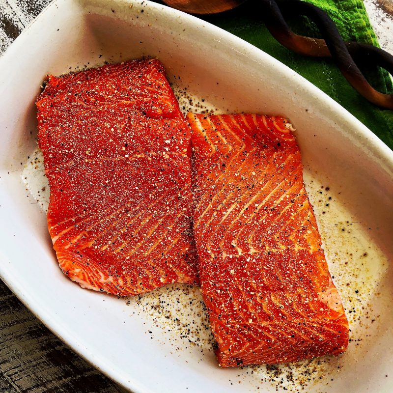 Salmon, Peas and Asparagus with Pasta in Lemon Cream Sauce | La Bella