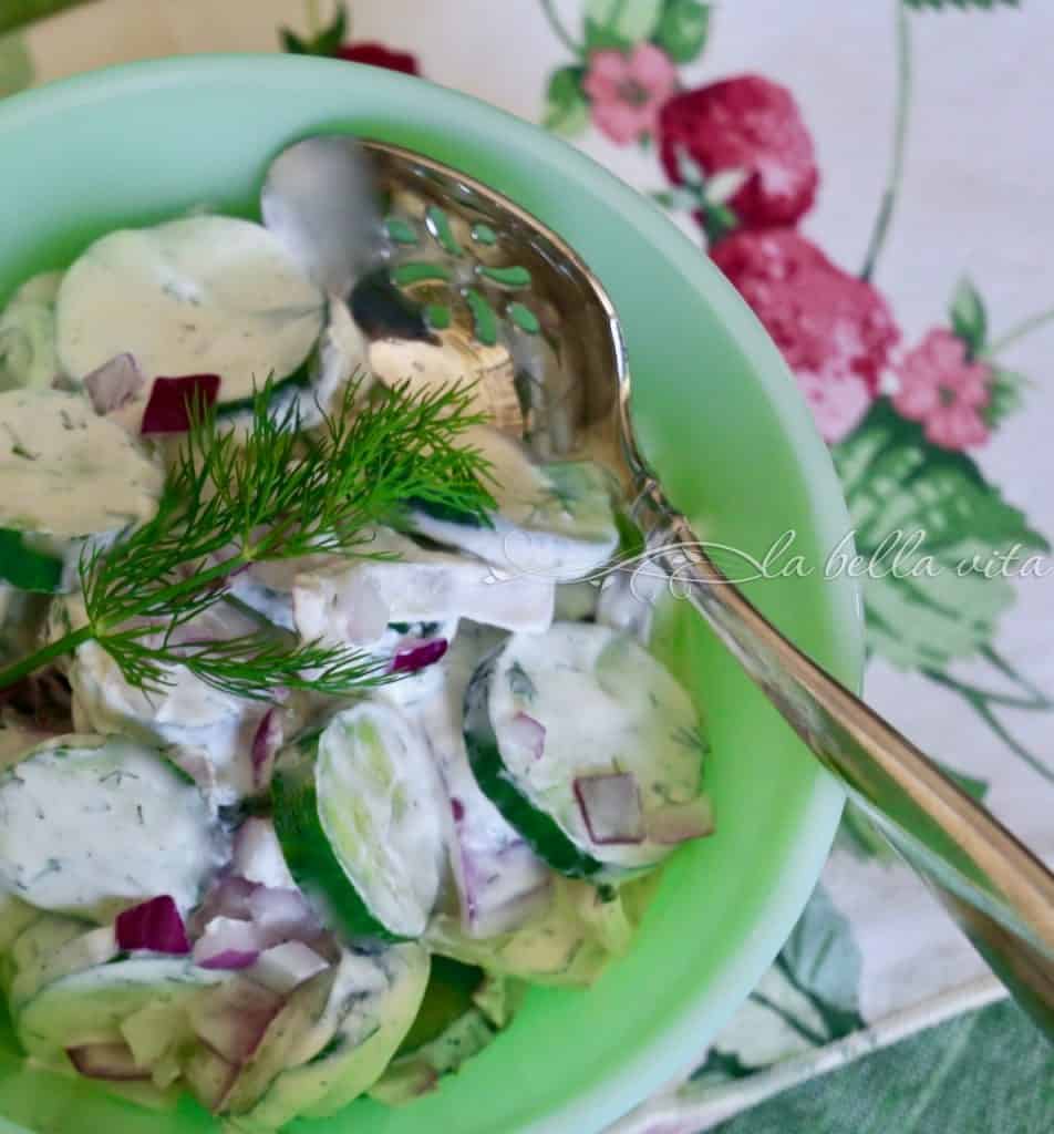 Creamy Cucumber Salad Kissed Garlic