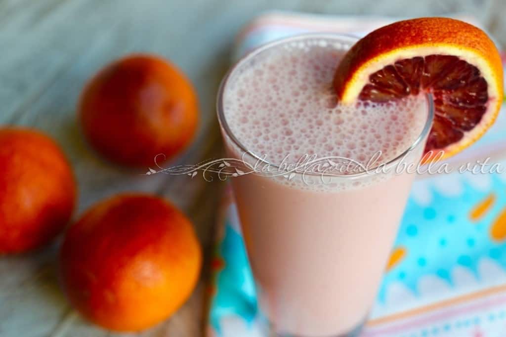 Skinny, Creamy Blood Orange Smoothie La Bella Vita Cucina