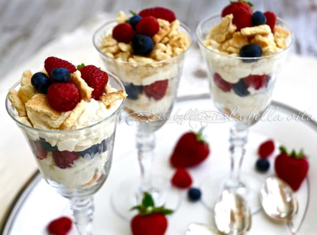 Italian Berries, Mascarpone and Marsala Budini