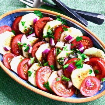 Classic Italian Tomato and Cucumber Salad