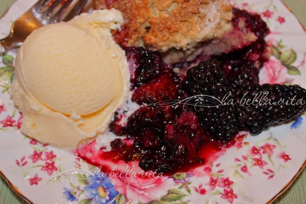 Fresh Blackberry Cobbler with Sweet, Tender Biscuits