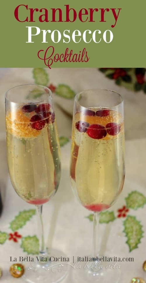 Cranberry, Clementine and Prosecco Cocktails